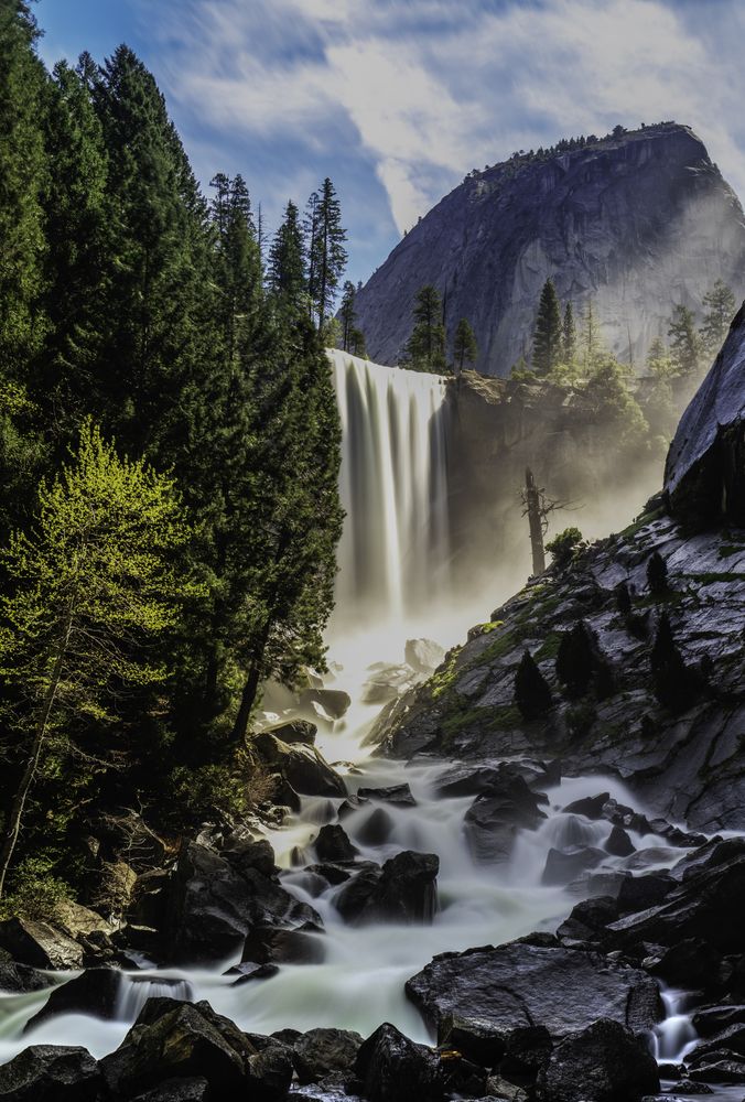 Waterfall in Yosemite National Park in California, United States 