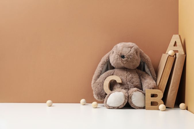 Concept of baby book, space for text