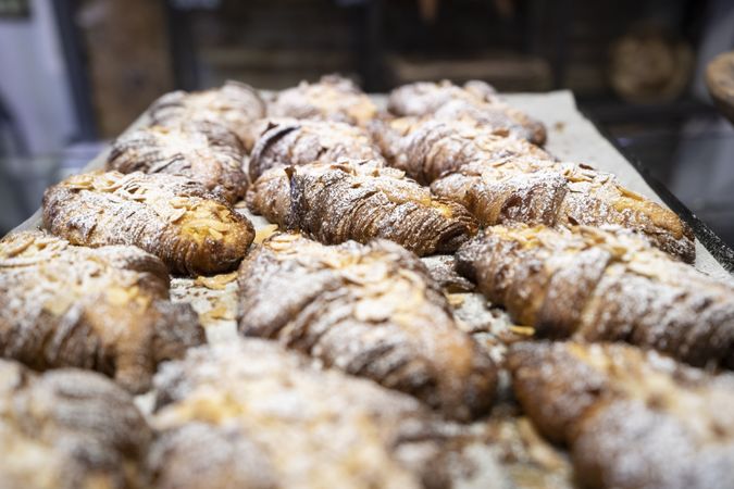 Delicious almond croissants
