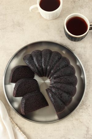 Top View Sticky Rice Cake or Bolu Ketan Hitam