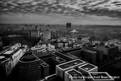 Aerial view of Berlin, Germany in grayscale 0ypZWb
