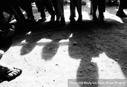 Apiai, Brazil - Aug 2006 - MST shadows of people in a gathering 49lKa5