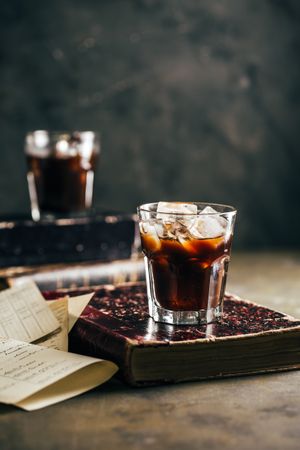 Cold espresso coffee glass