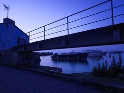 High tide at the tide mill of the Port of Loix, France