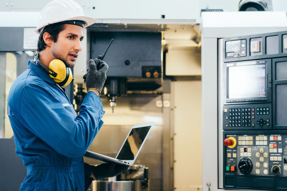Male industrial engineer or technician