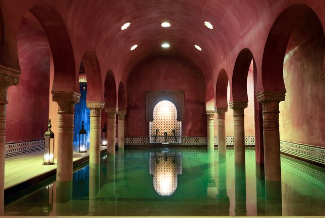 Arab Baths in Granada, Andalusia, Spain