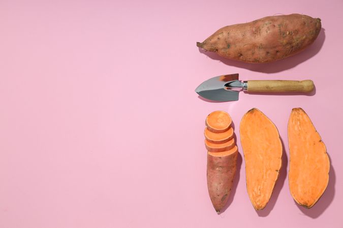 Sweet potato, concept of healthy food, vegetables
