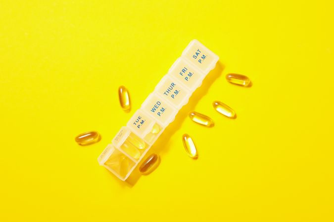 Immunity support capsules - Omega, health care concept