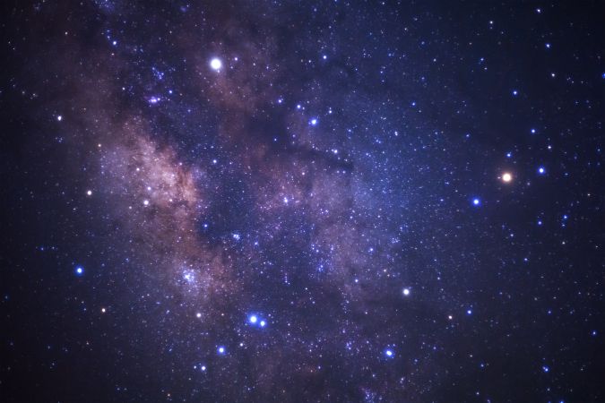 Milky way galaxy with stars and space dust in the universe
