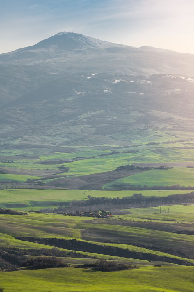 Amazing green valley with mountains
