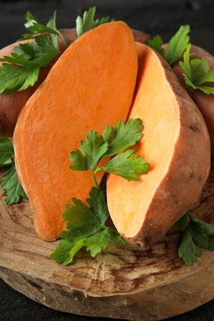 Sweet potato, concept of healthy food, vegetables