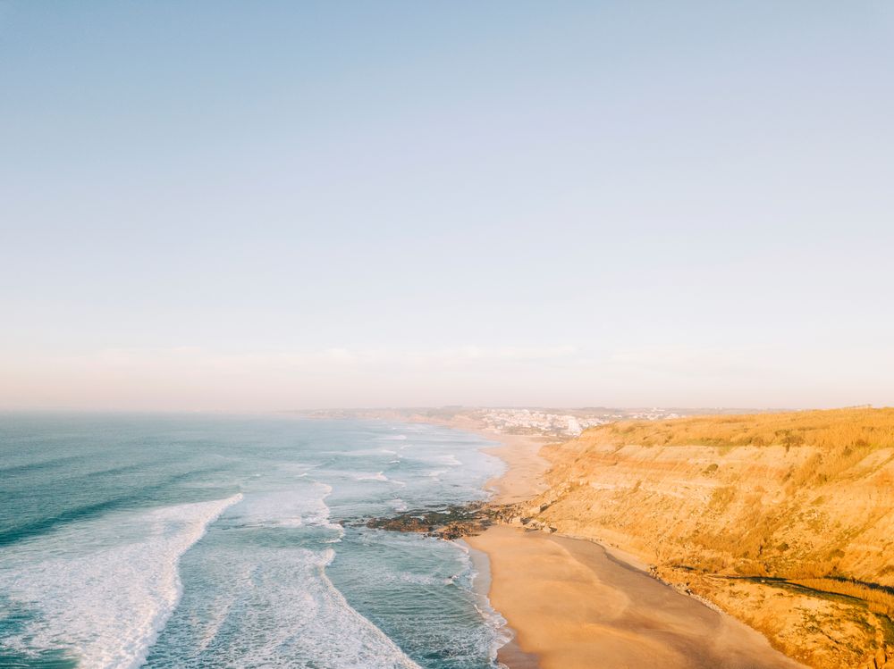 Sea waving near shore