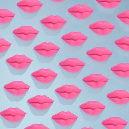 Pattern of artificial pink lips