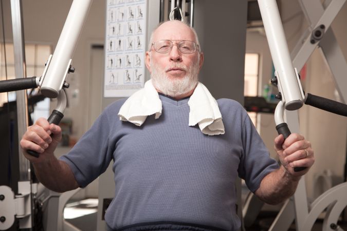 Mature Adult Man in the Gym