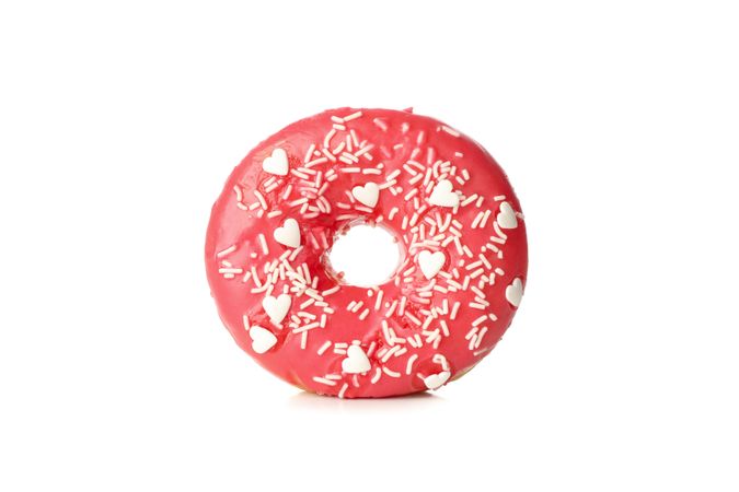 Tasty one donut isolated on blank background