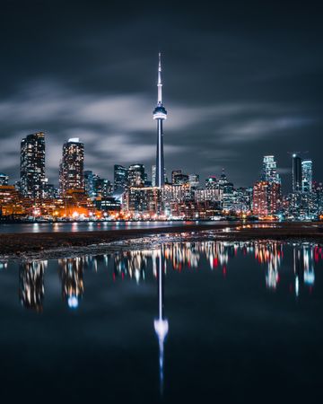 Cityscape of Ontario, Canada at night