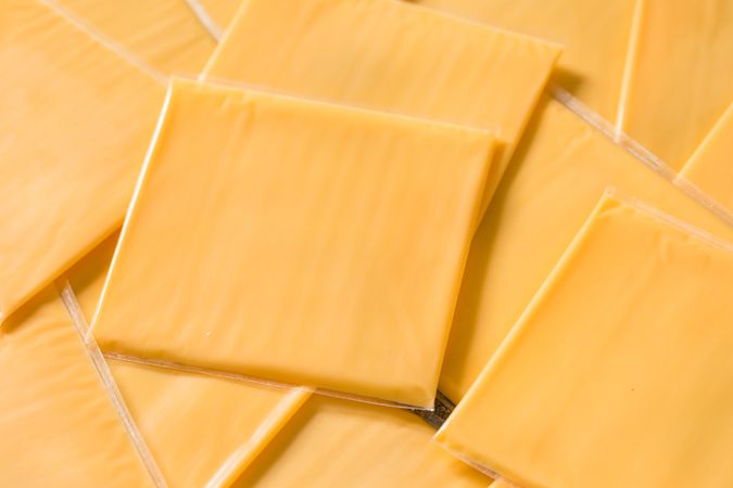 Unhealthy Wrapped American Cheese Slices