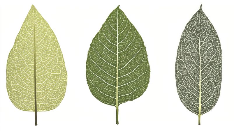 Isolated green leaf variation