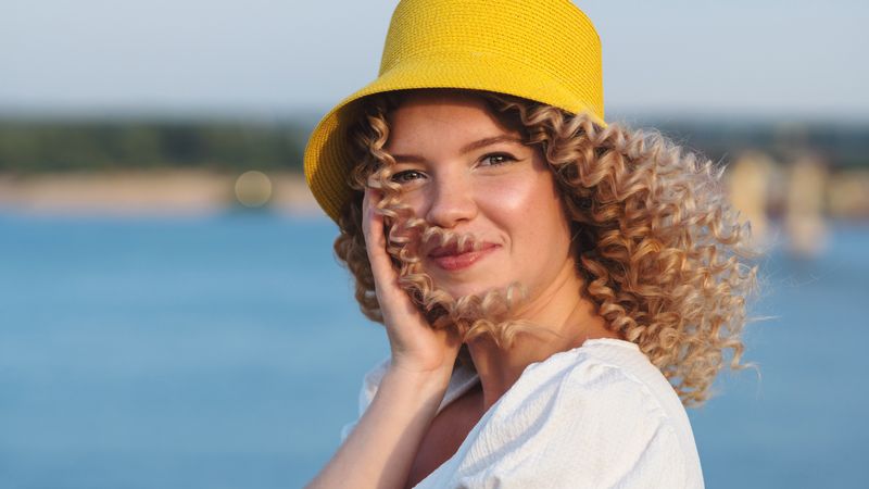 Happy woman outdoors