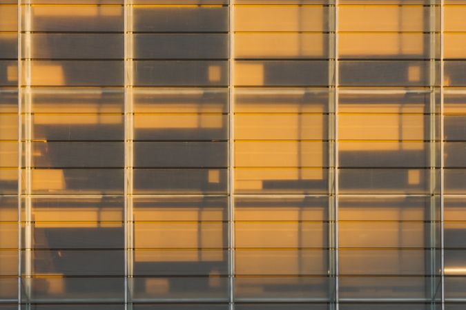 Contrast shadows falling on building in sun