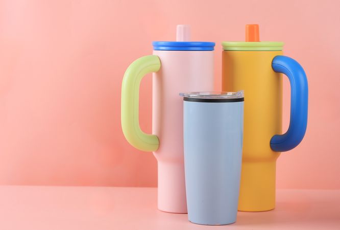 Tumbler Collection with Various Colors and Shapes