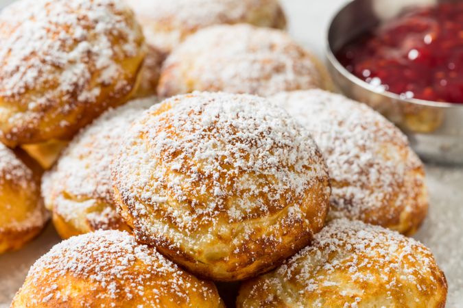 Sweet Homemade Danish Aebleskiver Pancake Balls