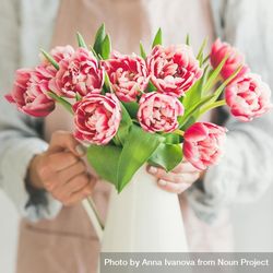 Florist shop, woman’s day greeting card concept 42Pnm0