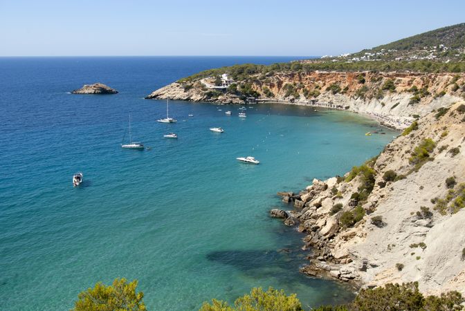 Blue coast of Ibiza