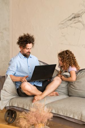 Father Home Office on sofa