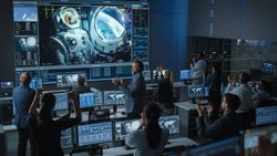 Mission Control Celebrates Successful Space Launch.