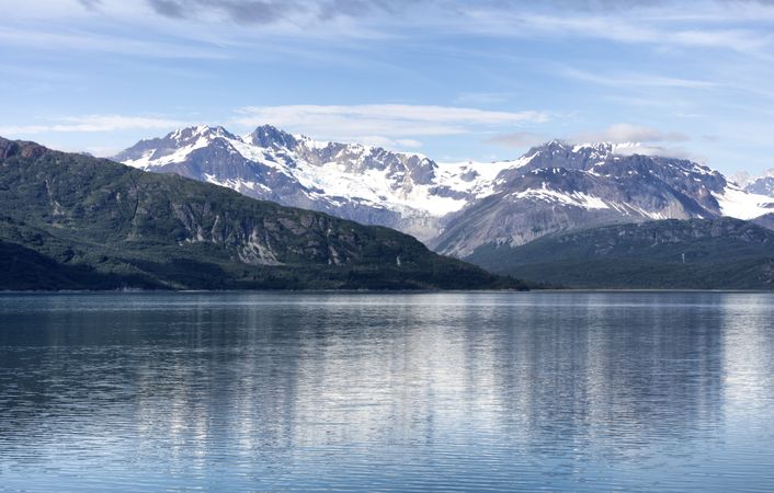Alaska Glacier bay landscape during late summer