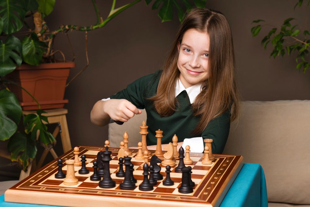 Chess player schoolgirl