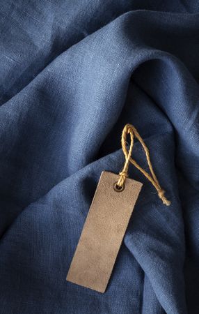 Natural leather labels for price or advertising