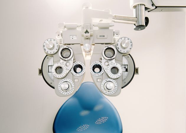 Vision test machine in doctor office