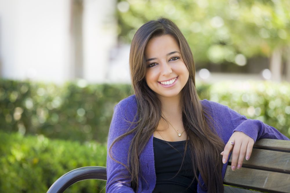 Female Student Portrait on School Campus