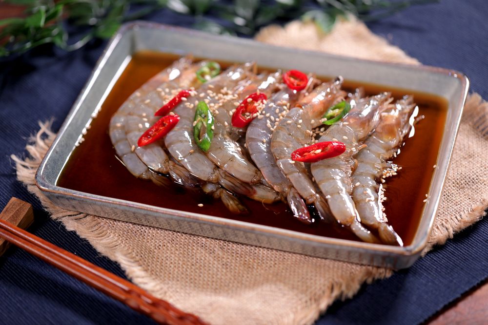Shirmp Soy Sauce, Korean Healthy Food. Fresh Ingredients.