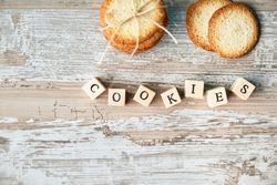 Cookies on a wooden table