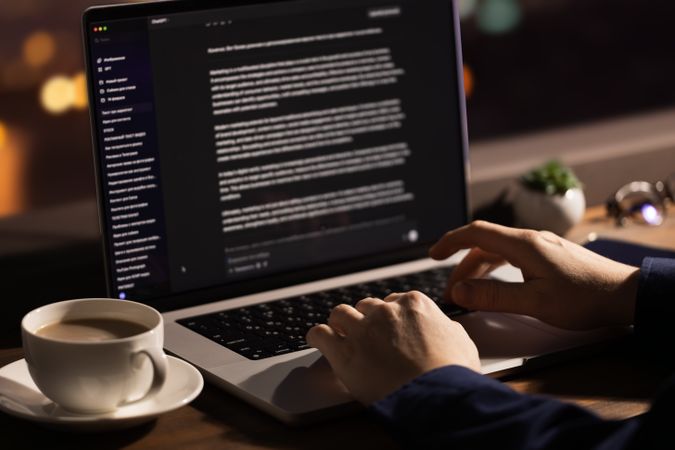 Businessman Working Remotely at Home