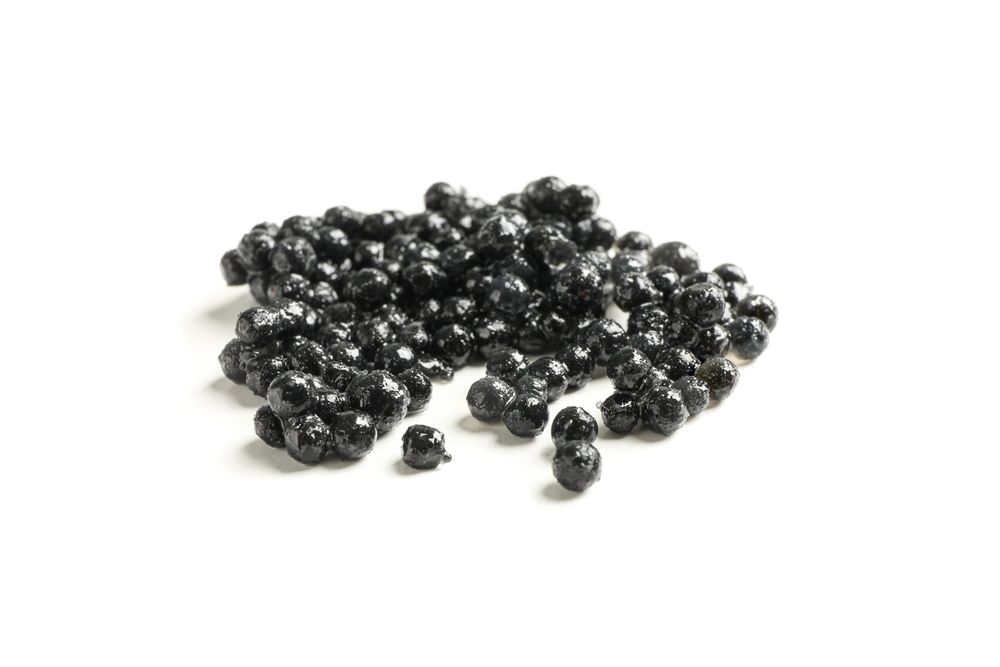 caviar isolated on blank background, closeup