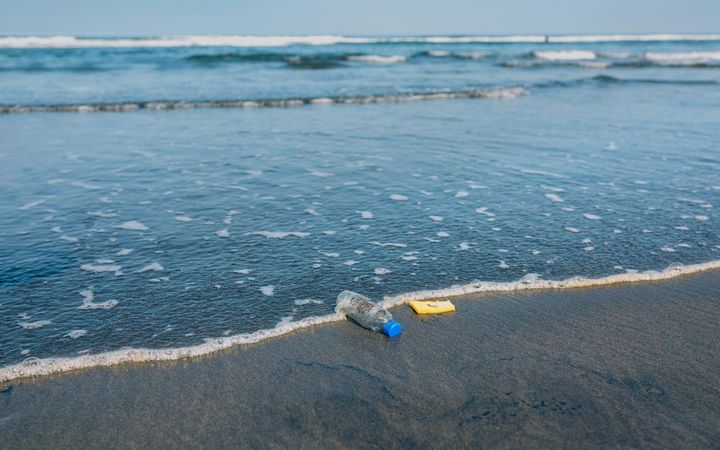 Garbage on the seashore