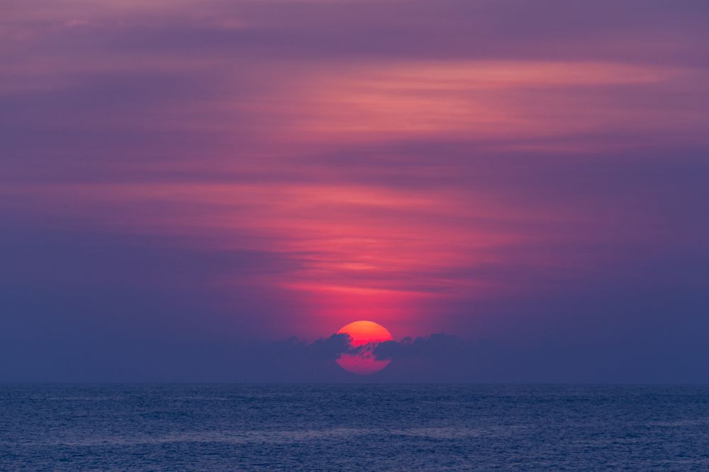 Cold Sunset Over The Horizon