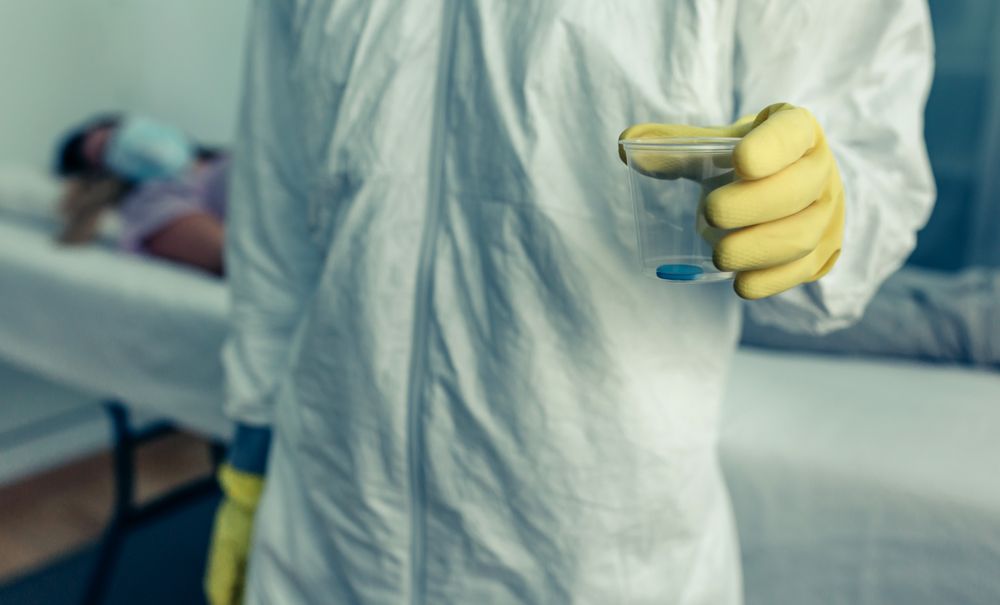 Doctor with medication for a patient