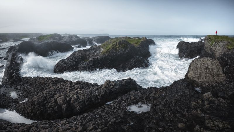 Stones in the ocean seaside