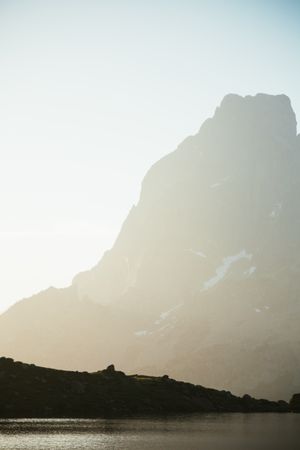 Picturesque view of lake in mountain area