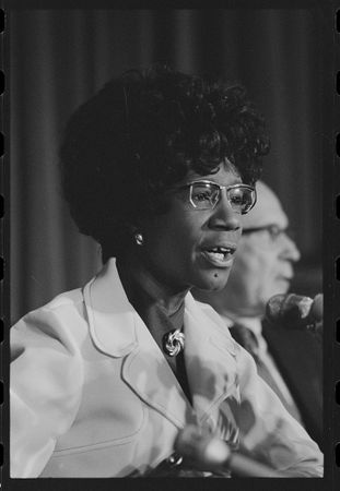 Rep Shirley Chisholm in the Congressional Black Caucus