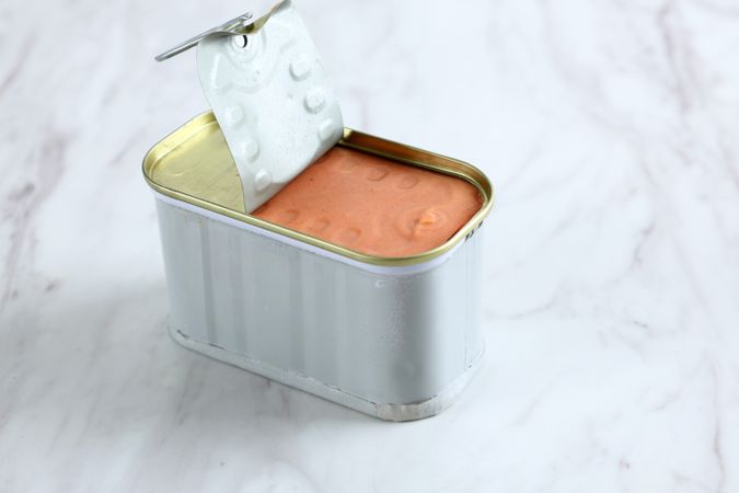 Luncheon Spam Ham Beef Corned on Tin Can,