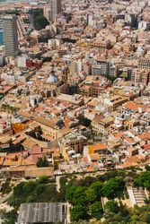 Stunning coastal cityscape in bright day