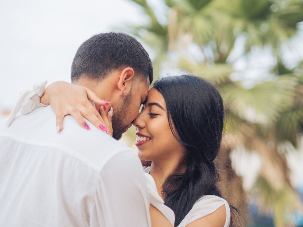 Man and woman embracing with love