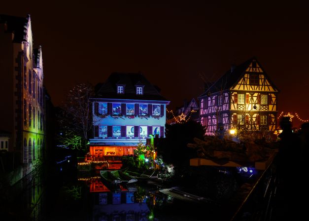 Wonderful Christmas lights in Colmar, Alsace, France
