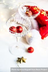 Champagne glass and Christmas ornaments 4dnmL0
